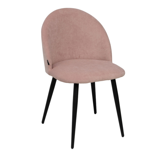 Solar chair, black legs, pink velour - photo 1