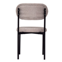 Product photo Gawaii chair, boucle Stella crystal, legs metal black moire from the ChiedoCover company.