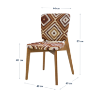 Product photo Safir chair, Bessarabia tapestry, light walnut from the ChiedoCover company.