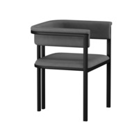 Product photo Tourmaline chair, grey velour, gloss black frame from the ChiedoCover company.