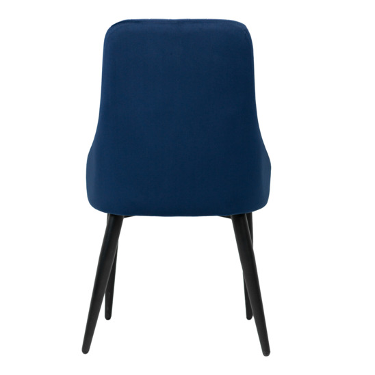 Kongsberg light chair, velour blue Velutto 26, metal legs - photo 5