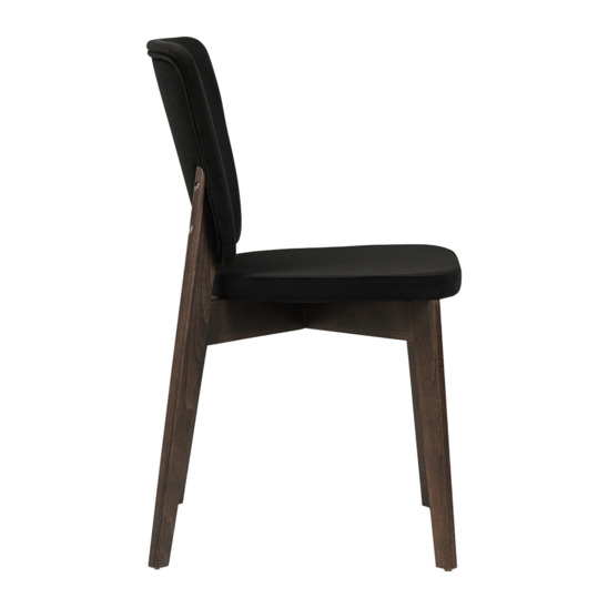 Safir chair, velour Velutto-34 black, stain wenge - photo 2