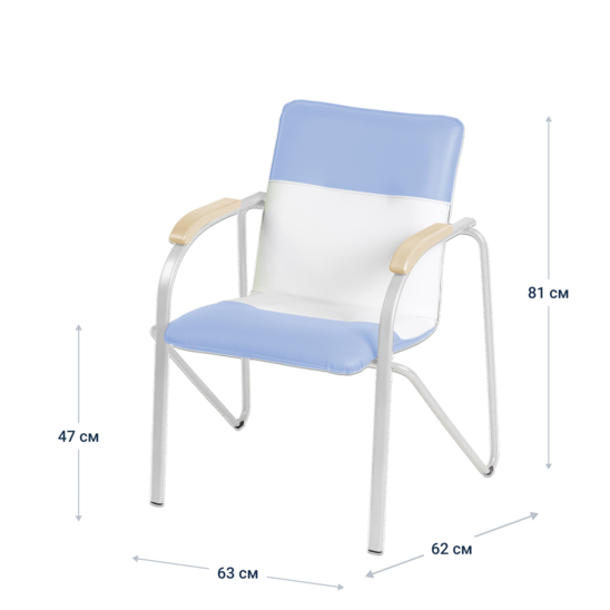 Samba chair, light blue/white, frame - white - photo 4