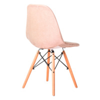 Product photo E01 chair cover for Eames, beige velour from the ChiedoCover company.