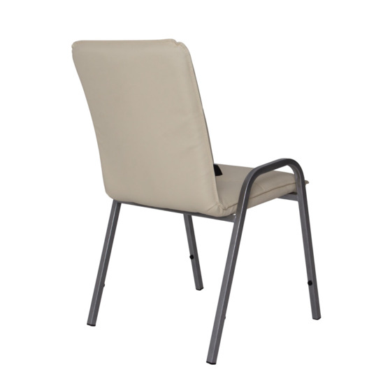 Rumba chair, eco-leather Cream, RAL silver 9006 - photo 4