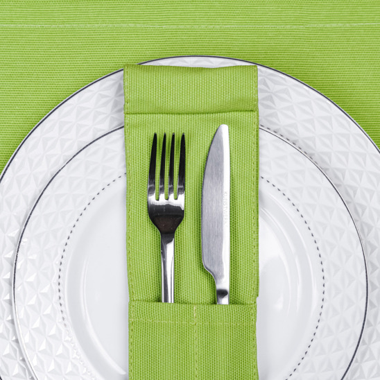 A set of placemats and couverts for 2 devices, green - photo 5