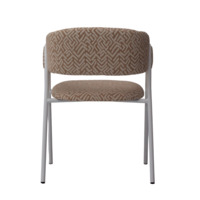 Product photo Gabbana chair, chenille VIOLA, steel frame from the ChiedoCover company.