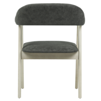 Product photo Dolche half-seat, grey suede, Shanegreen grey, organic white from the ChiedoCover company.