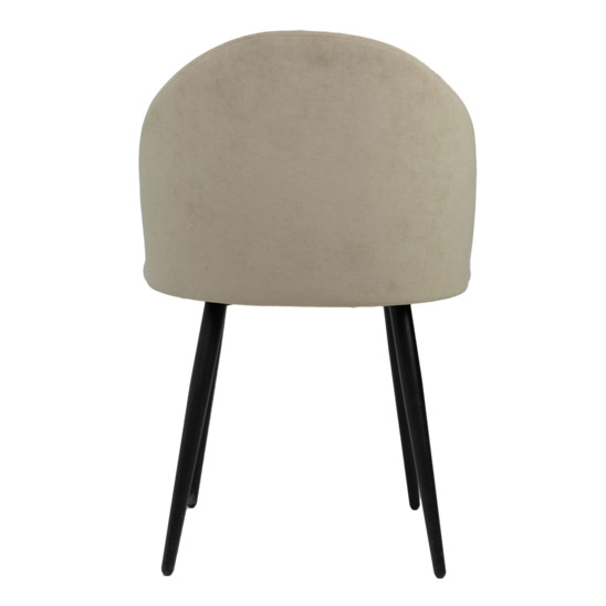 Solar chair, black legs, beige velour - photo 4