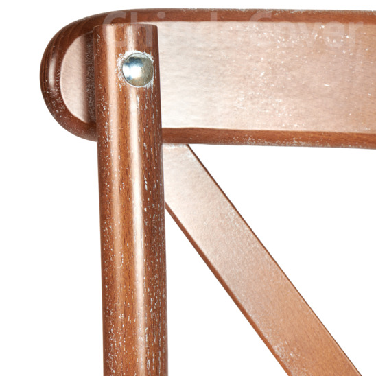 Crossback chair, light walnut, white patina - photo 5