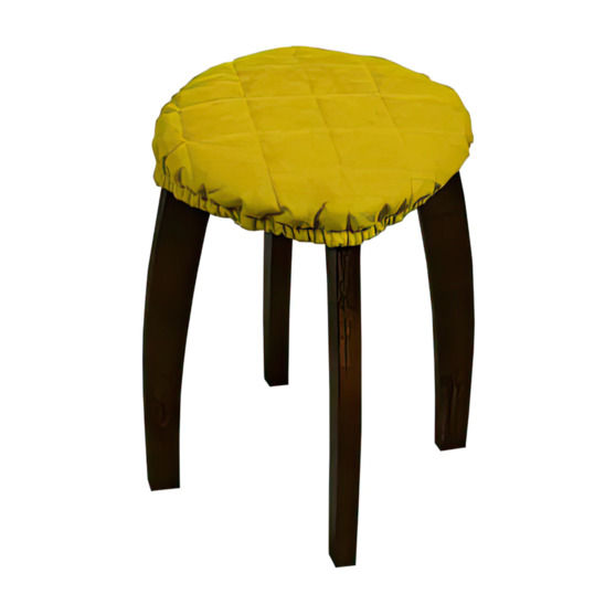 The cover on the stool is sealed, yellow - صور 1