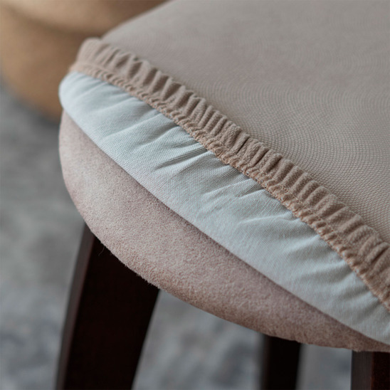 Stool cover, without foam, beige - photo 2