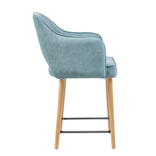 Rose semi-amber chair, blue velour Cashemere 020, legs lacquer - photo 3