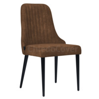 Product photo Kongsberg chair, brown fabric, legs black from the manufacturer ChiedoCover, product picture, real product photo