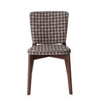 Product photo Safir chair, chenille Salon 03, beech legs, antique walnut stain from the ChiedoCover company.