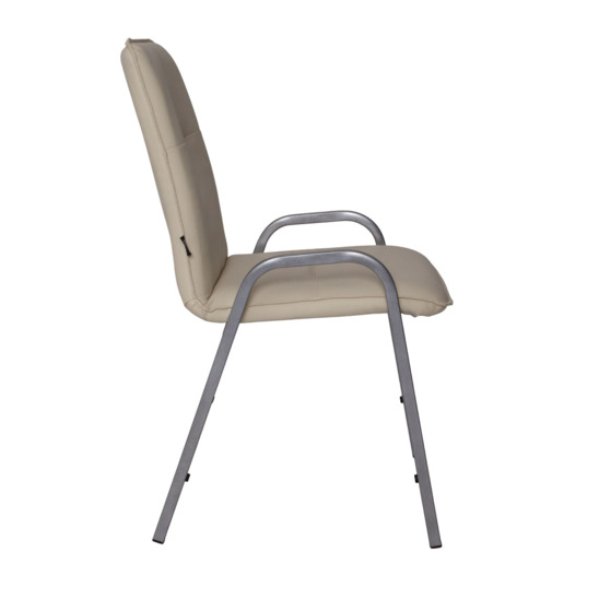 Rumba chair, eco-leather Cream, RAL silver 9006 - photo 3