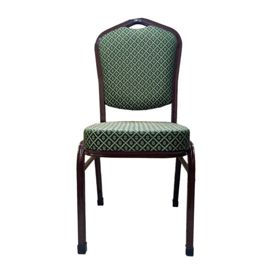 Chair Hit 25, jacquard green, brown, with external plugs - photo 2