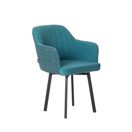 Tulip chair on a swivel base, back matting Melange 677,insidepart of the velour Simple 22 - photo 1