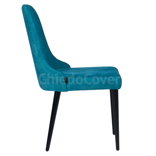 Kongsberg chair, blue, black legs - photo 2