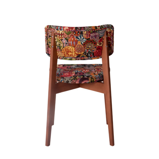 Topas chair, Mozambique tapestry, beech legs, light walnut stain - photo 4