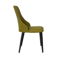 Product photo Air chair, velour Newton Green, legs metal 40*20 RAL 9005 from the ChiedoCover company.