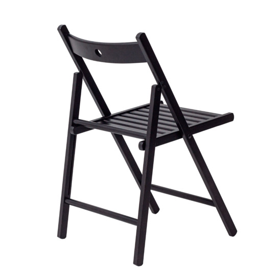 Compact folding chair, black stain - photo 3