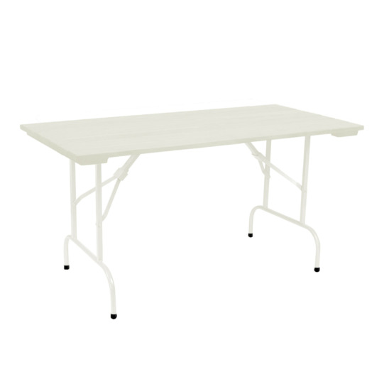 Leader 1 table, 1200x800, outdoor made of slats, white - photo 1