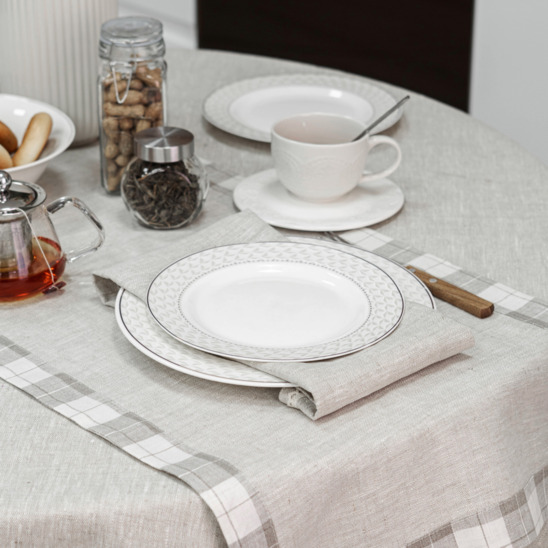 Dining set 7, linen - photo 1