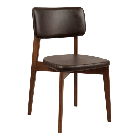 Topas chair, eco-leather brown Cometa dark Brown, antique walnut - photo 1