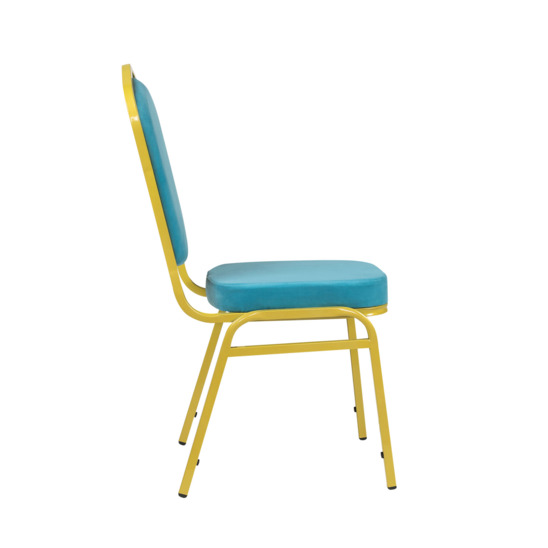 Hit 20mm chair - light gold, blue velour - photo 2