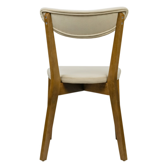 Ruby velour chair light beige Velutto-04, light walnut - photo 3