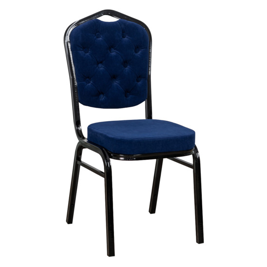 Chair Hit 25 mm, gloss black frame, Luxury carriage tie - photo 1