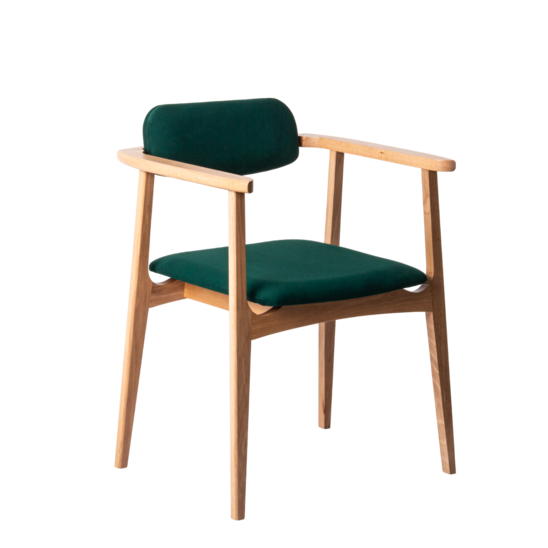 Gavi chair, velour Velluto 33, legs beech lacquered - photo 1