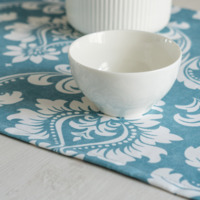 Product photo Teflon DUCK fabric, blue painting from the ChiedoCover company.