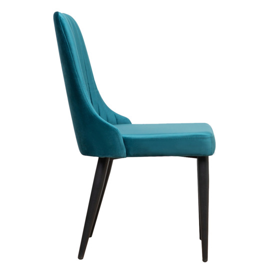 Kongsberg chair, turquoise, metal legs - photo 2