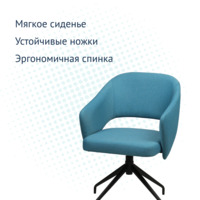 Product photo Fly chair, blue matting, swivel base from the ChiedoCover company.