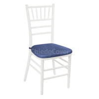 Product photo Chiavari chair cushion 01, 3cm, blue leatherette from the manufacturer ChiedoCover, product picture, real product photo