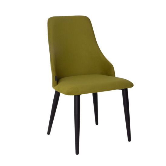 Air chair, velour Newton Green, legs metal 40*20 RAL 9005 - photo 1