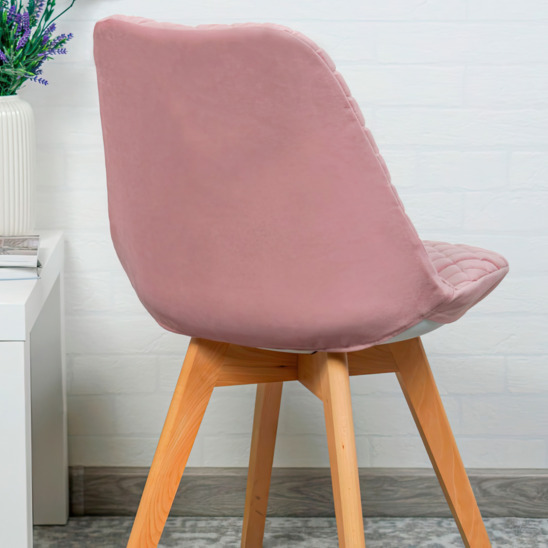 Frankfurt chair cover, small diamond, dusty rose - photo 2