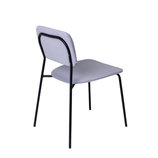 Kvik chair, velour Velutto 49 grey, metal legs - photo 3