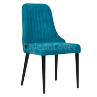 Product photo Kongsberg chair, blue, black legs from the manufacturer ChiedoCover, product picture, real product photo