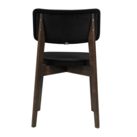 Product photo Topas chair, velour Velutto-34 black, stain wenge from the ChiedoCover company.