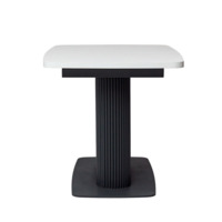 Product photo Benjamin sliding table, HPL, matt white from the ChiedoCover company.