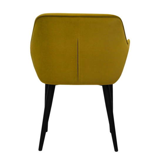 Euphoria chair without drapery, mustard velour, metal legs - photo 4