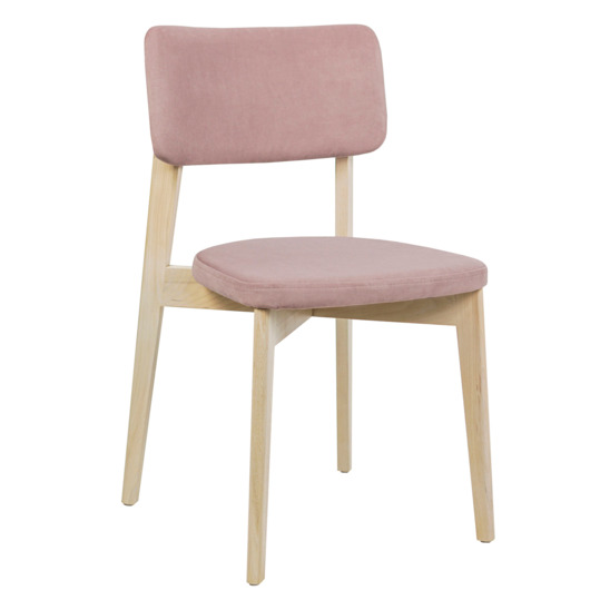 Topas chair, velour Teddy 633, white stain - photo 1