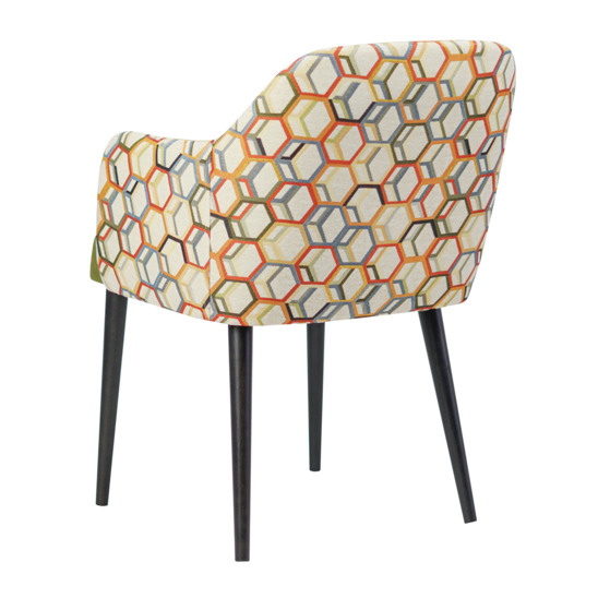 Tulip chair, velour Bella 10, back tapestry Geometry, wooden legs - photo 3