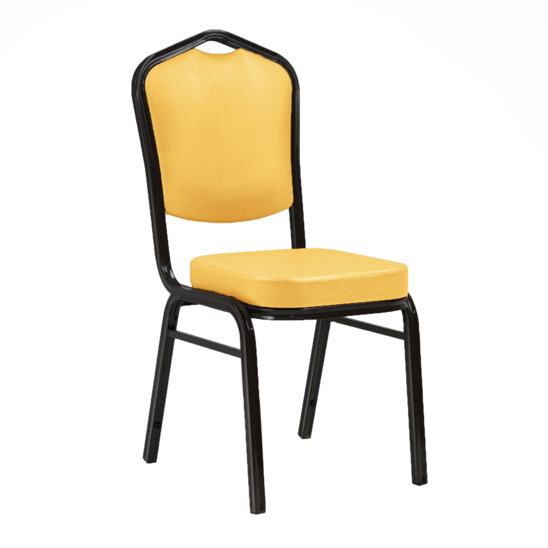 Chair Hit 20 frame black, eco-leather yellow - photo 1