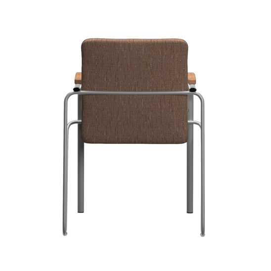 Samba chair, brown matting, frame color-silver - photo 4