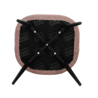 Product photo Solar chair, black legs, pink velour from the ChiedoCover company.