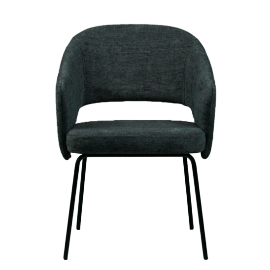 Fly chair, black matting, metal legs - photo 3